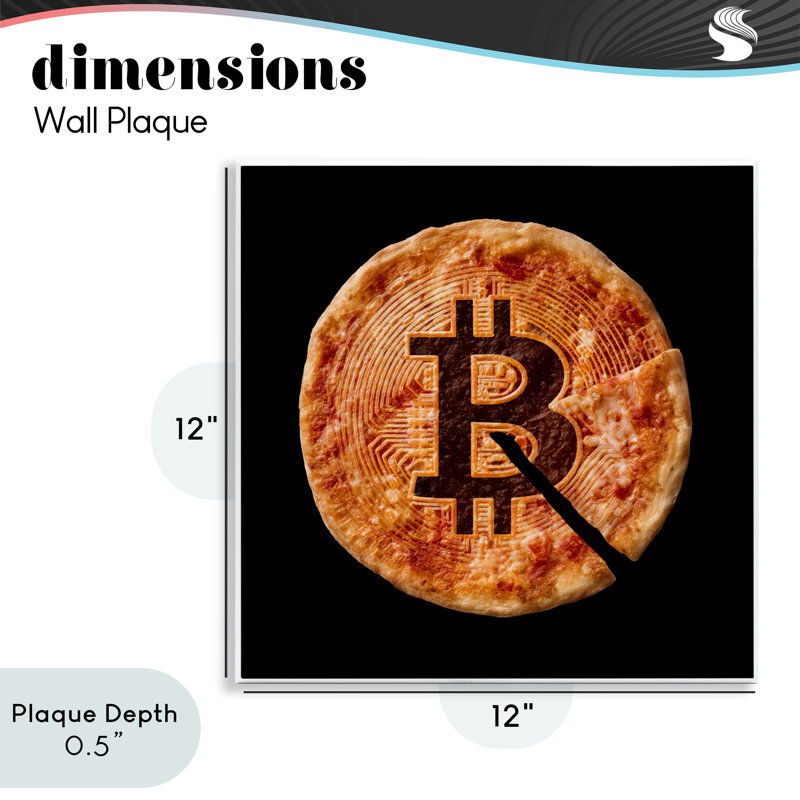 Plaque murale Crypto Pizza Slice, design par Svetlana Aleynikova