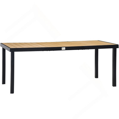Outsunny 75" X 35" Outdoor Dining Table For 8 People, Rectangular Aluminum Frame Garden Table