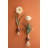 SET OF TWO PAINTED METAL FLOWER WALL SCONCES
