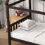 Lit de maison avec tête et pied de lit, lit en bois d'hévéa avec cadre de maison-951436260