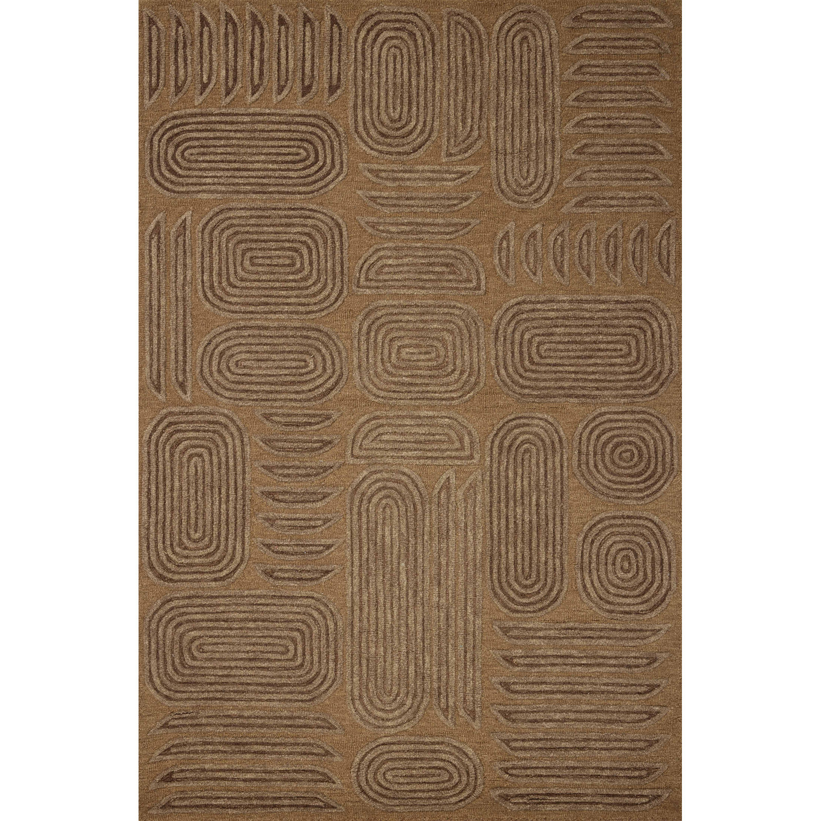Brigette Romanek Madi Mocha / Cocoa Area Rug, Rectangle 8'6" x 11'6"