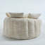 Fauteuil de 55 po de long en mousse de polyester, fauteuil rond surdimensionné, canapé-lit moderne moelleux pour le salon et la détente
