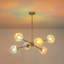 Lustre spoutnik en verre irisé de style Mid-Century à 6 lumières LumosArt