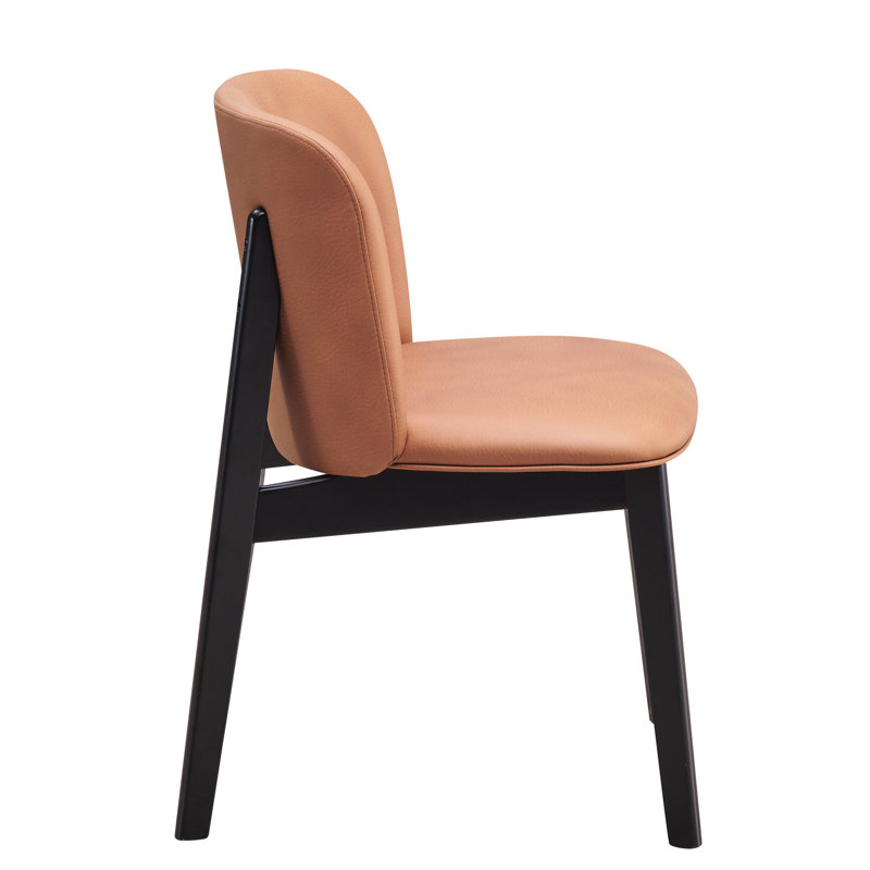Chaise d'appoint en microfibre - élégante et noire durable