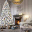 Arbre de Noël floqué de 4 pi avec 150 lumières ultralumineuses, 21 branches de pin, 366 branches enneigées, conception à charnières et base en métal robuste pour les fêtes avec construction, décor stable