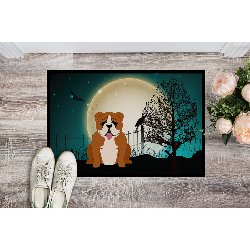 Tapis d'extérieur Owyhee Halloween, Rectangle 2 pi x 3 pi, Brun et blanc