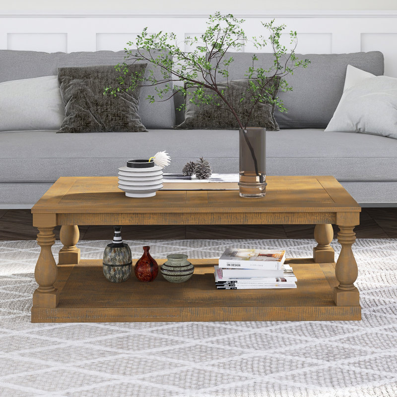 Table basse 45,2 "avec tablette, Brun