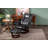 Jamillah  2Set Faux Leather Recliner with Massage Feature and Ottoman, 360 Degree Swivel, Removable Lumbar Pillow-1720247600