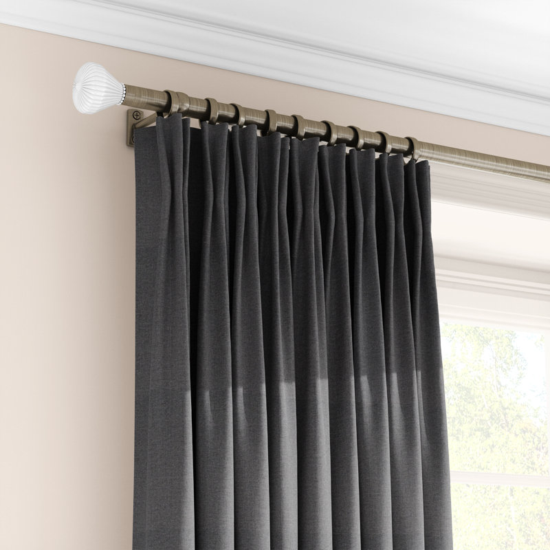 100% Polyester Thermal Blackout Pair Curtains Panel, Sunguard Gray