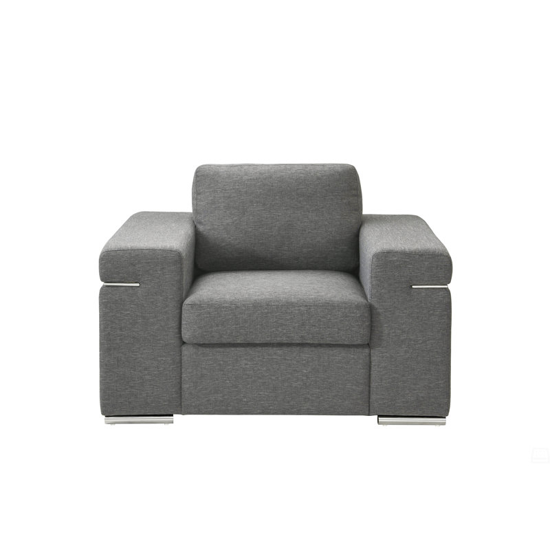 Chaise avec accoudoirs en tissu tissé