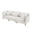 3 - Piece Upholstered Corduroy Modular Sectional with Pillow Back and Solid Wood Legs-1460685231
