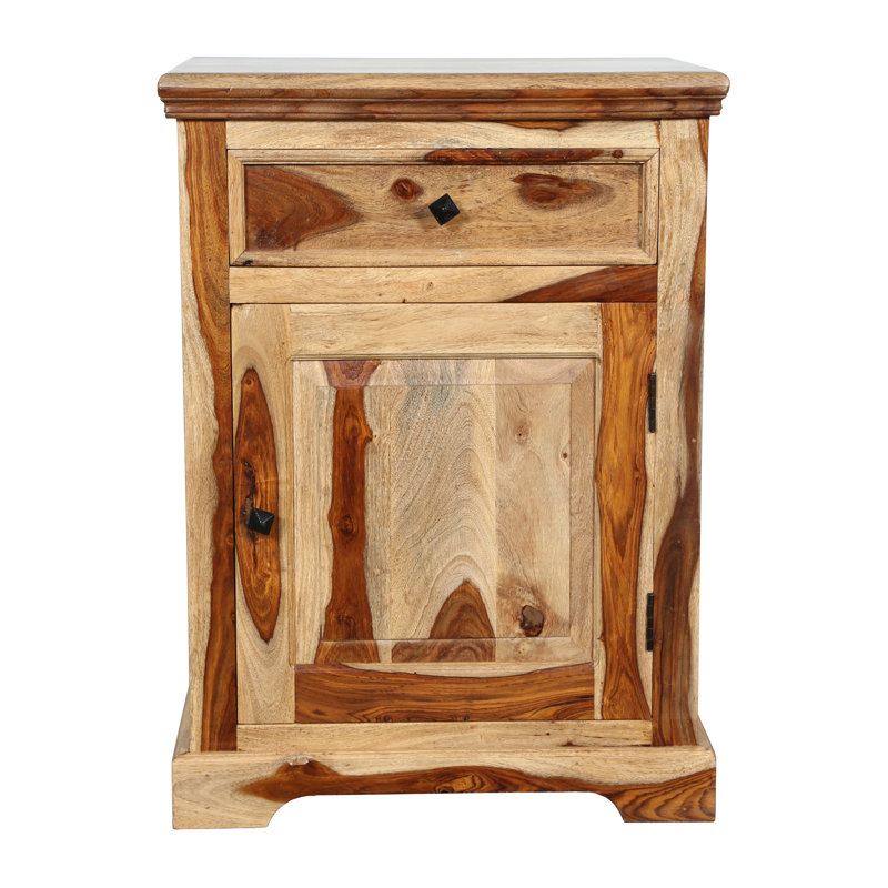 Traci 26'' W Solid Wood Nightstand, Natural