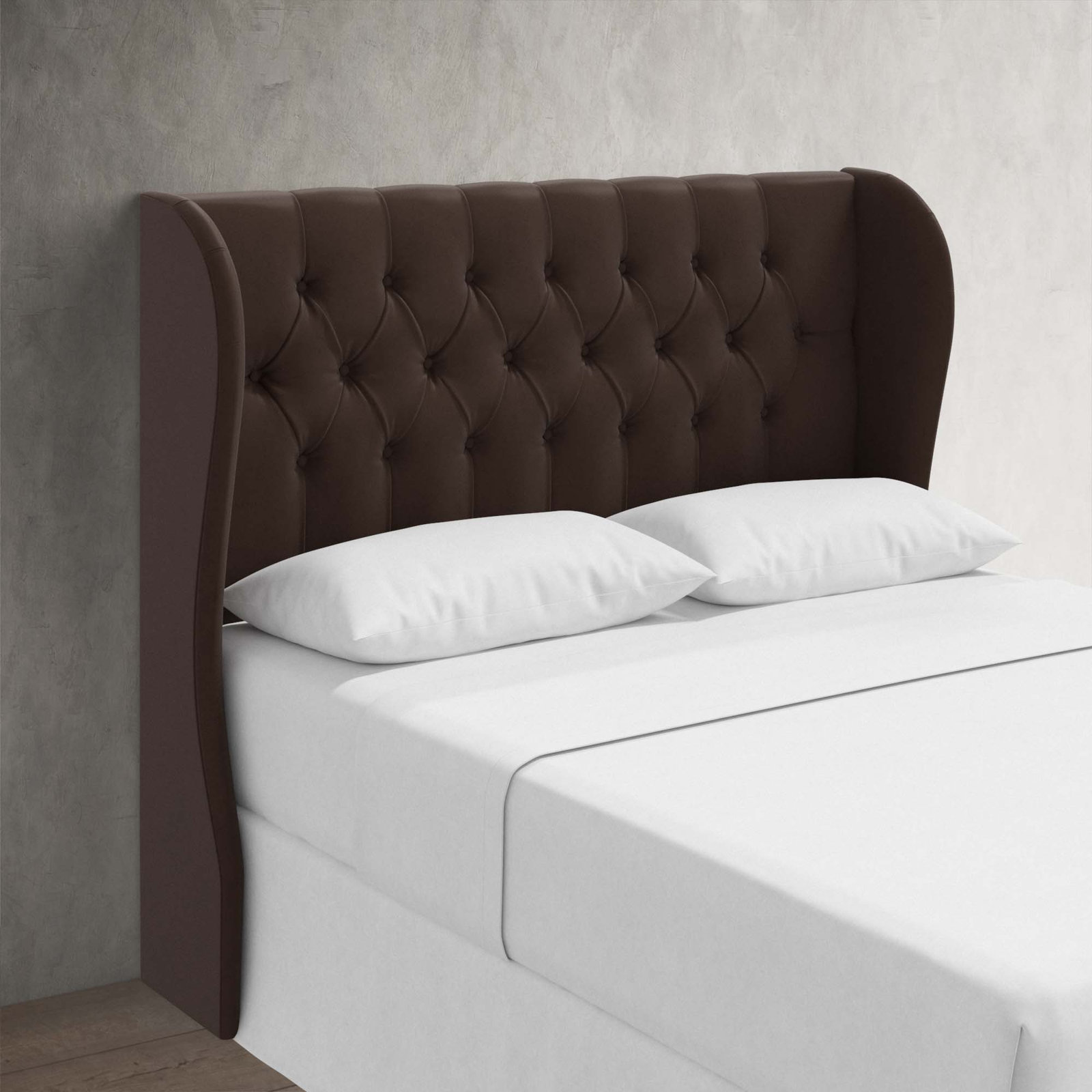 Tomey Upholstered Headboard, Full, Classic Chocolate Velvet