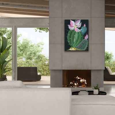 «Cactus 1» par Kristy riz, art mural sur toile, 26 po x 34 po