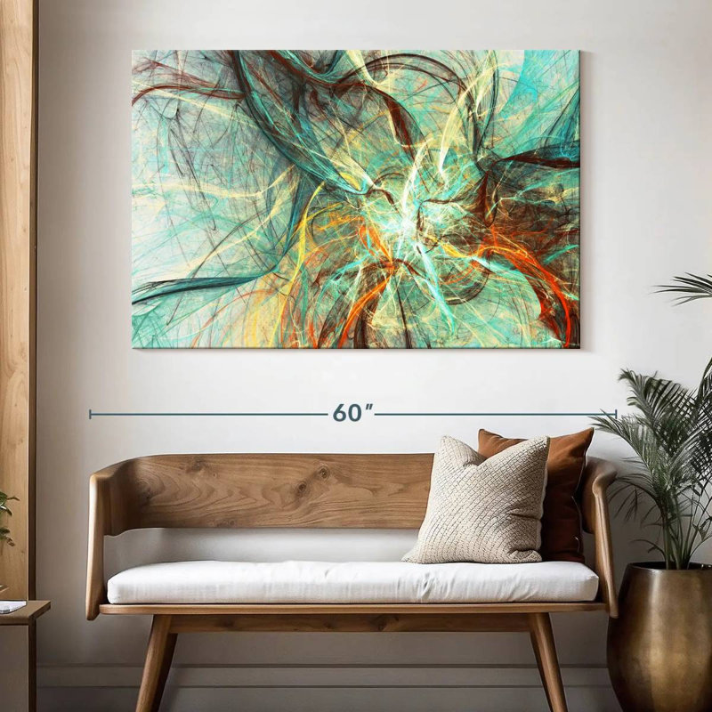 Avery Underwater Currents Abstract, 34" H x 51" W