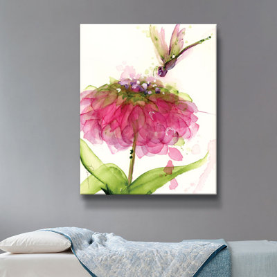 " Dragonfly And Zinnia "