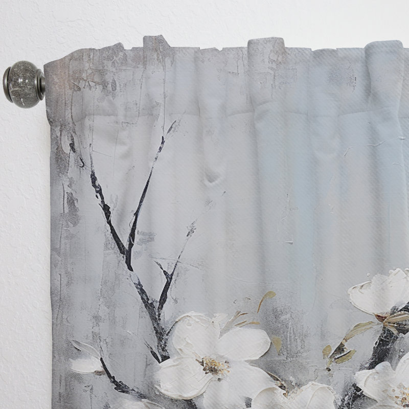 Rideau en velours traditionnel Cecina, L 52 po x L 63 po