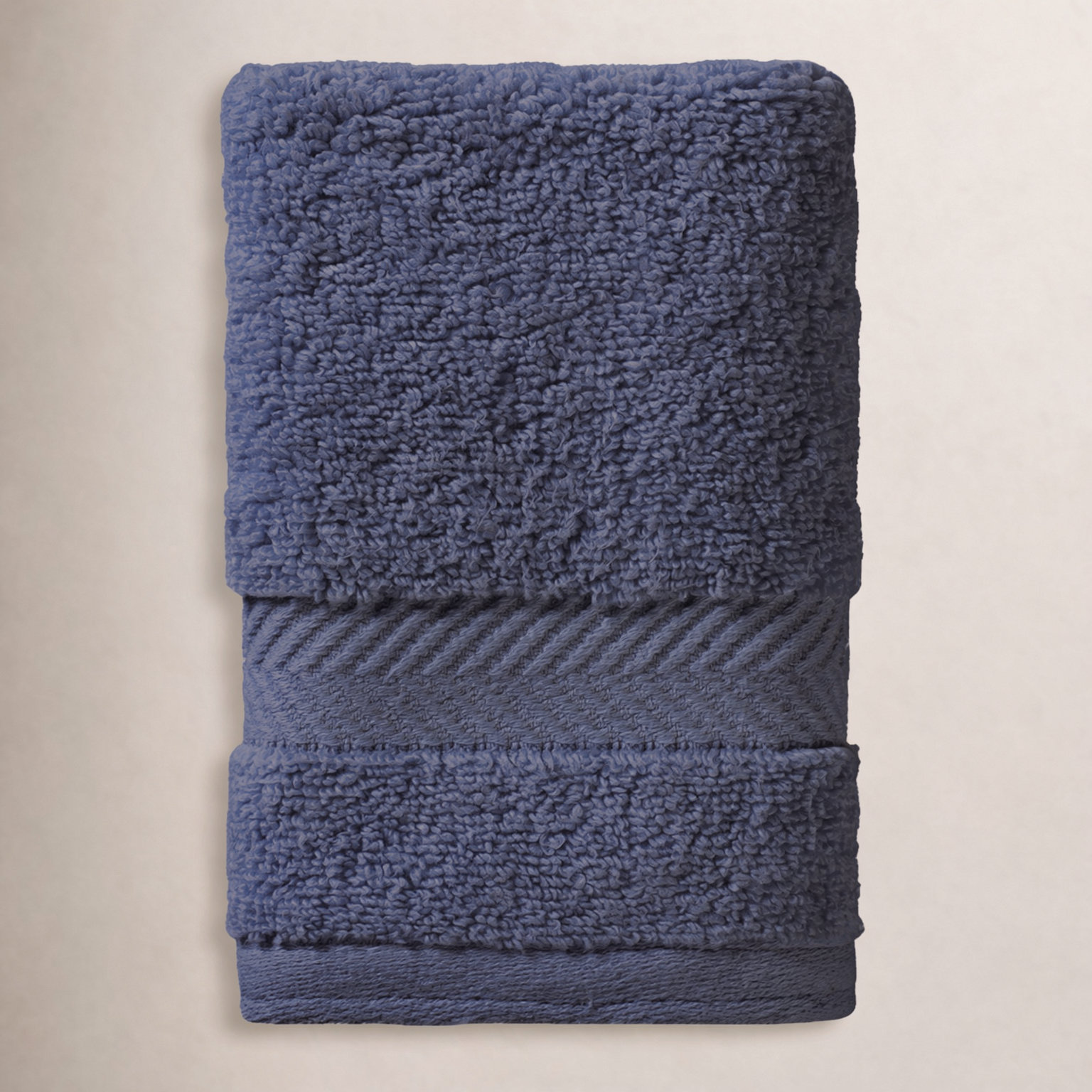 Rane Plush Cotton Washcloth, Midnight Navy
