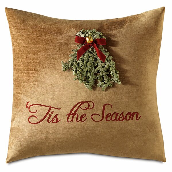 Holiday Wintry Wreath Square Pillow Cover & Insert Eastern Accents