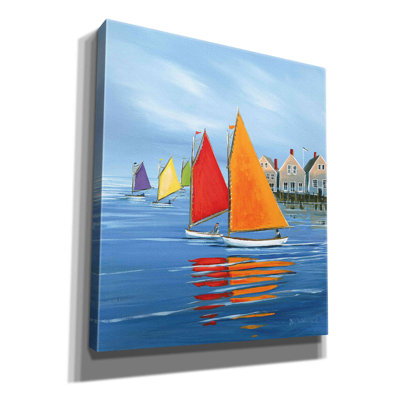 Breakwater Bay «Mariner's Landing» par Sally Caldwell Fisher, estampe numérique sur toile, 12 po x 16 po