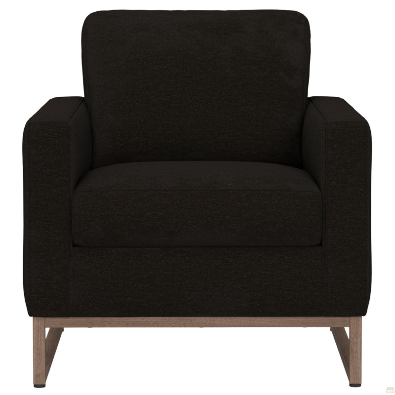 Chaise d'appoint noire avec pieds en métal