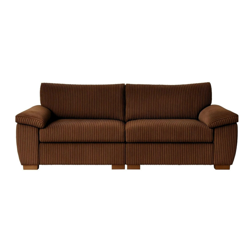 3 Seater Corduroy Sofa, Brown