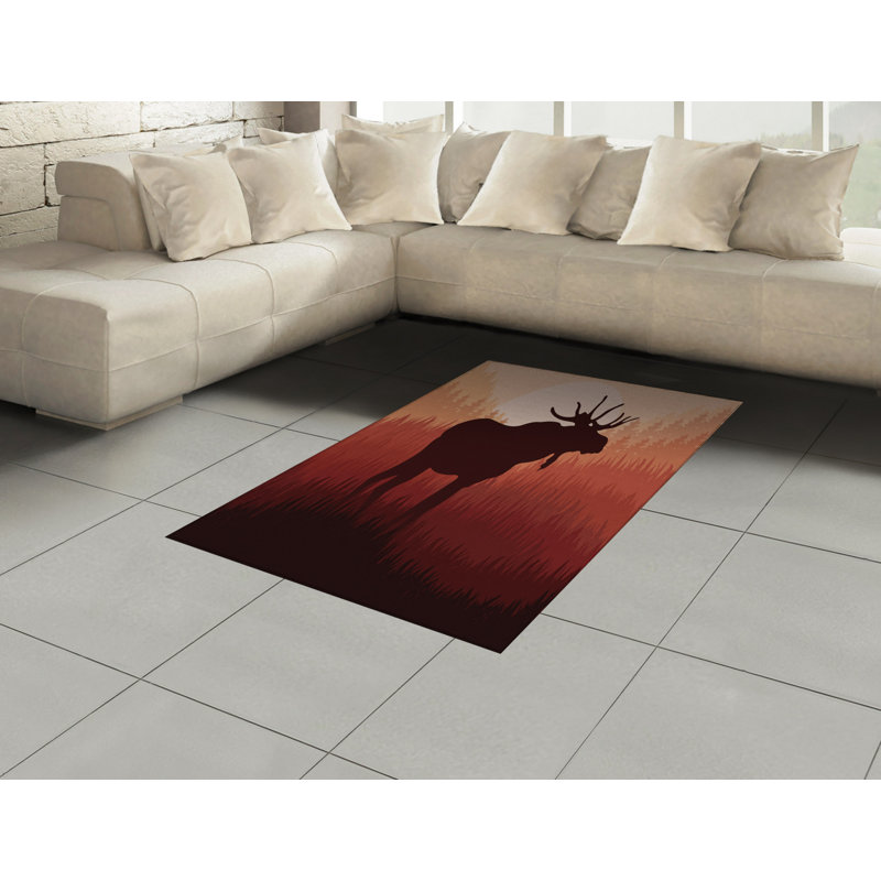 Tapis décoratif Moose, Rectangle— 4 pi x 5 pi 8 po