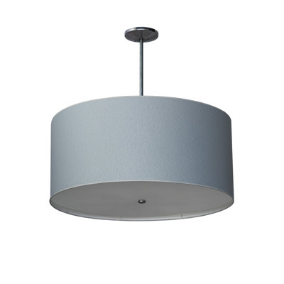 Lustre tambour 6 lumières à abat-jour Zap