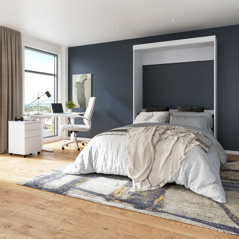 Lit escamotable Beecroft, Blanc, Grand