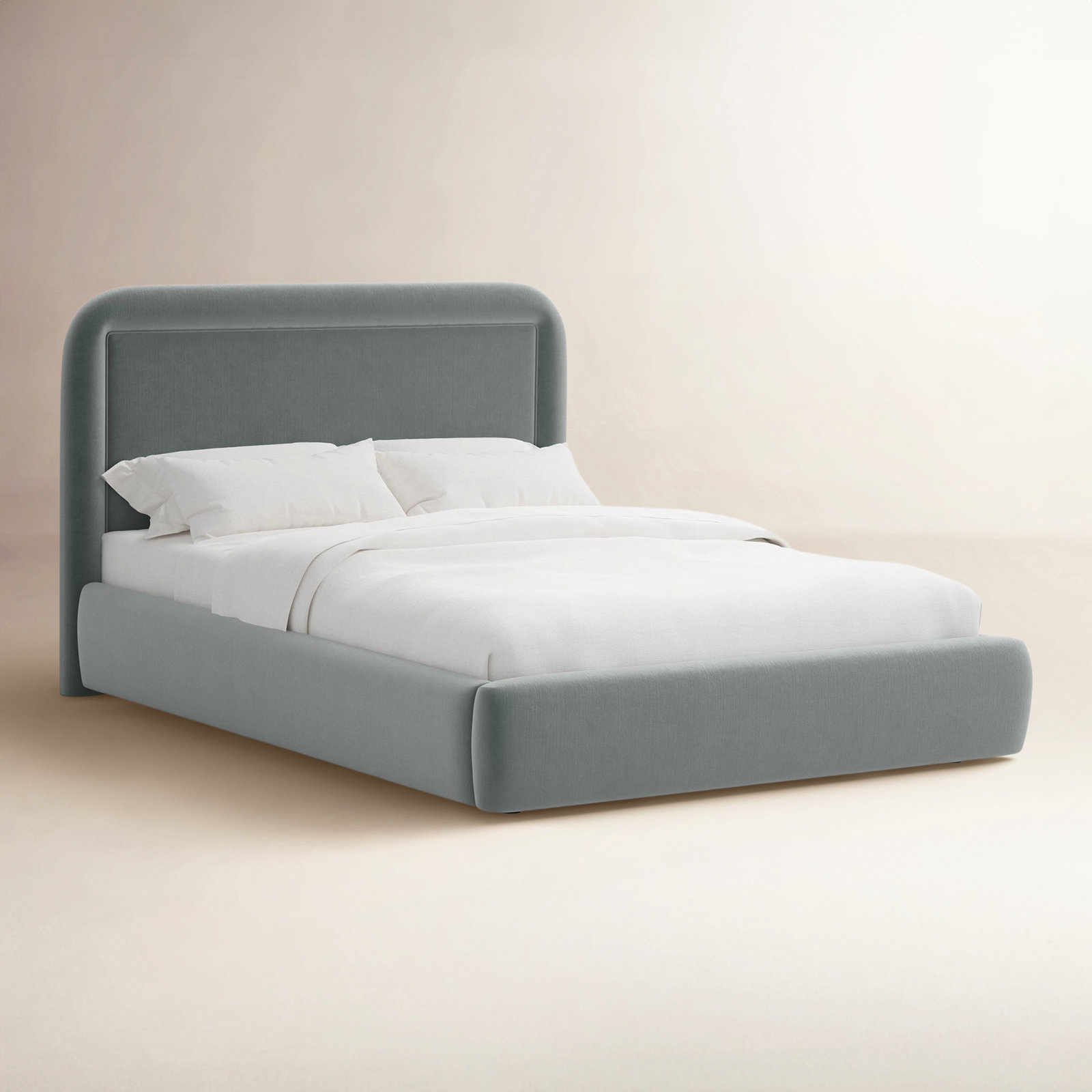 Stoffer Home x Cloth & Co. Marisa Bed, Lichen Performance Velvet, Twin