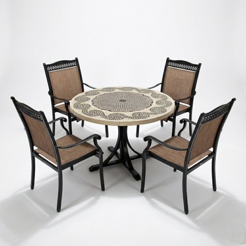 4 - Person Patio Dining Set with ROUND Table
