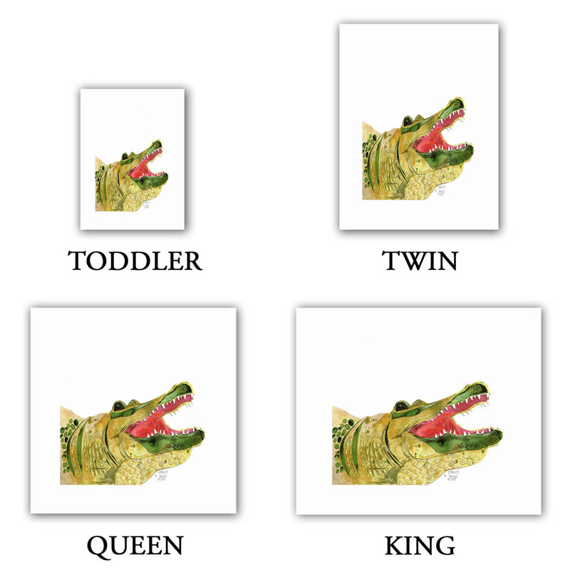 Ensemble de housse de couette alligator, 1 housse de couette grand + 2 taies standards