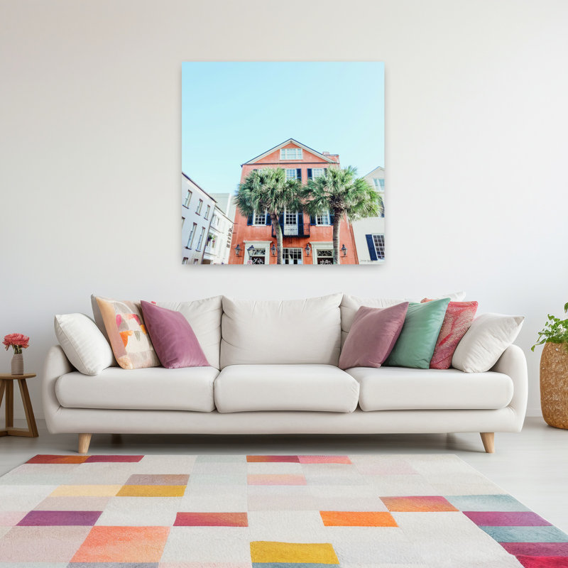 Charleston, palmiers abstraits, palmiers, art tropical, H 48 po x l 48 po