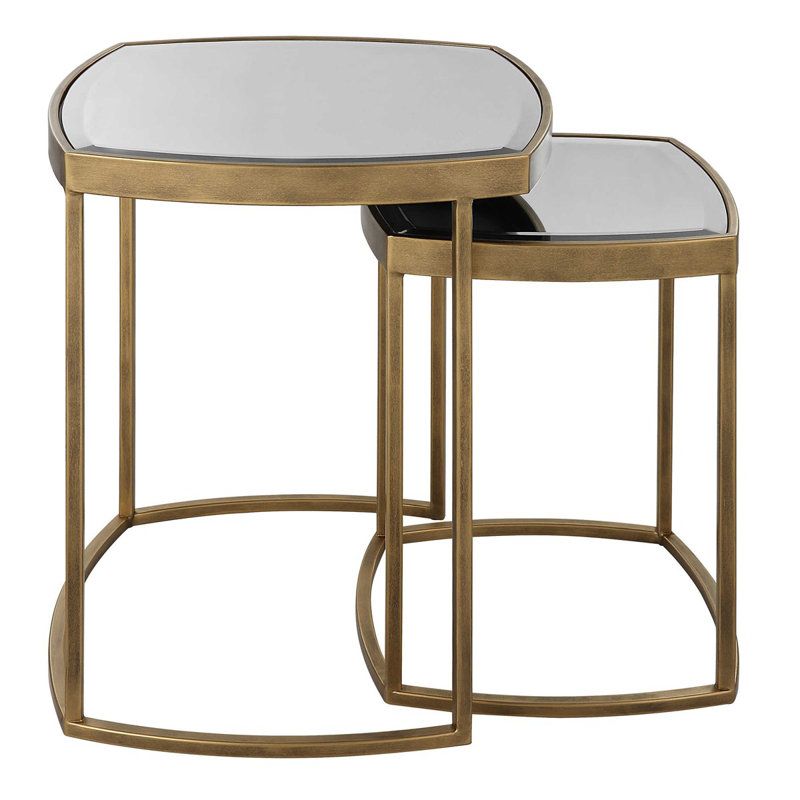 Eddica Glass Nesting End Table