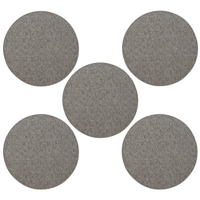 Ensemble de tapis intérieur / extérieur en nylon touffeté à la machine à motif géométrique gris