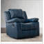Charlotte Navy Blue Leather Gel Recliner