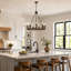 9-Lights Waggon Wheel Chandelier