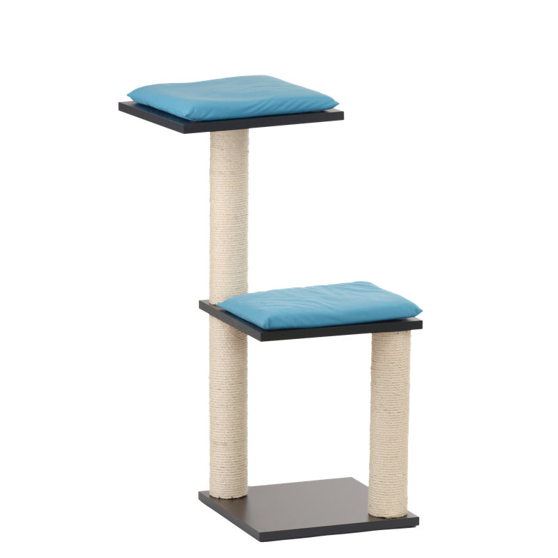 Zara 87cm H Cat Tree, Anthracite/Turquoise