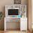 Computer Desk With Hutch & Bookshelf, Executive Desk Teens Student Desk Writing Laptop Home Office Desk With Drawers,3 AC Outlets And 2 USB Charging Ports,Study Laptop Table For Home-617006103-617006100