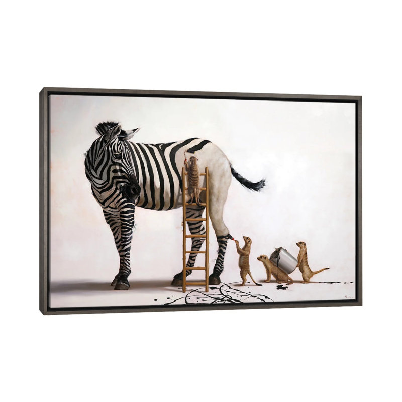 The Paint Job_1PC6, Dark Rustic Wood Floater Framed, 26" H x 40" W