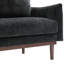 Canapé de style moderne avec causeuse de 75,75 po, canapé 2 places avec salon spacieux, noir-608098720