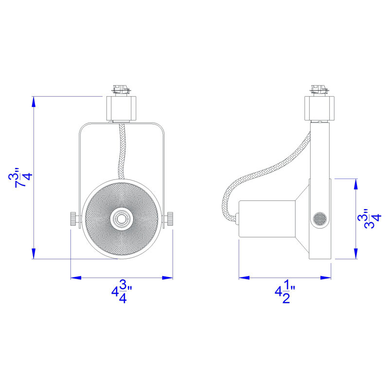 LED Adjustable Track Head, White