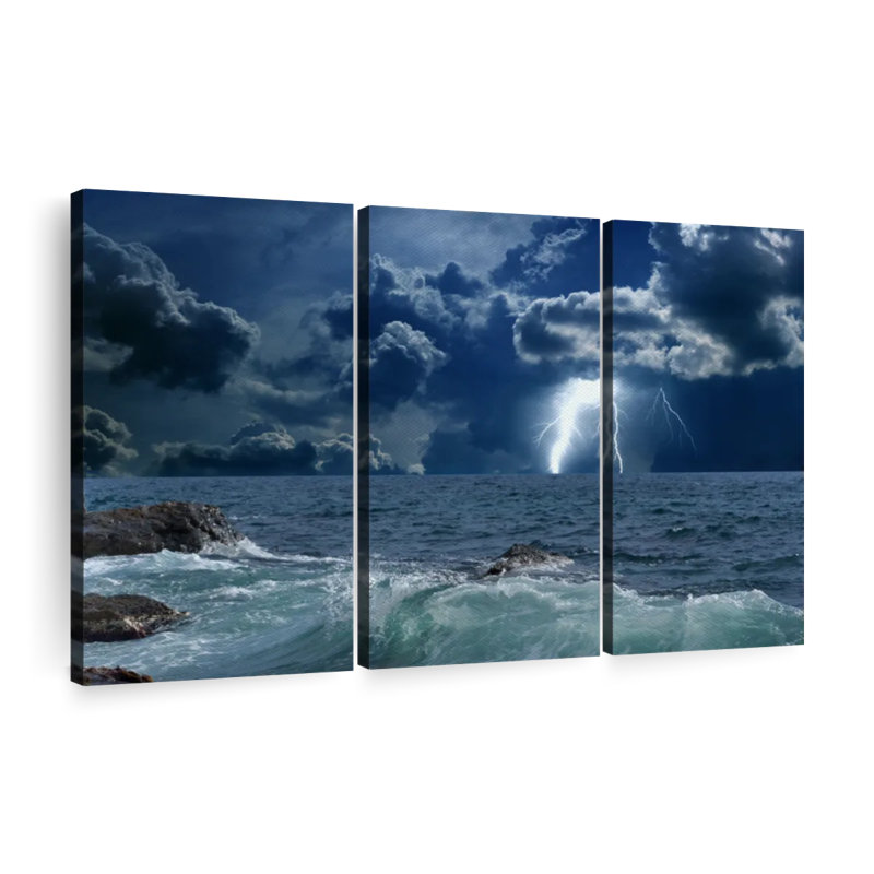 «Ocean Storm Bolt» sur toile, H 50 po x l 32 po