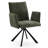 Swivel Boucle Upholstered Dining Chairs Modern barrel chair with Arm and Metal Legs-466867399
