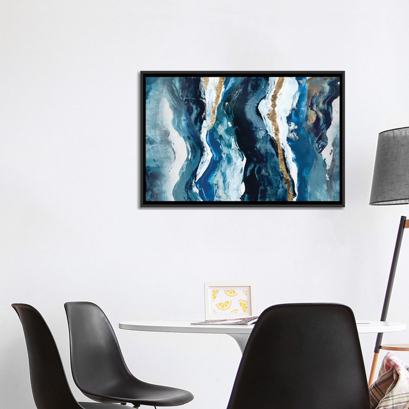 «Effectus II» par Isabelle Z - reproduction d'art sur toile tendue, H 18 po x l 26 po, Toile avec cadre photo, Noir