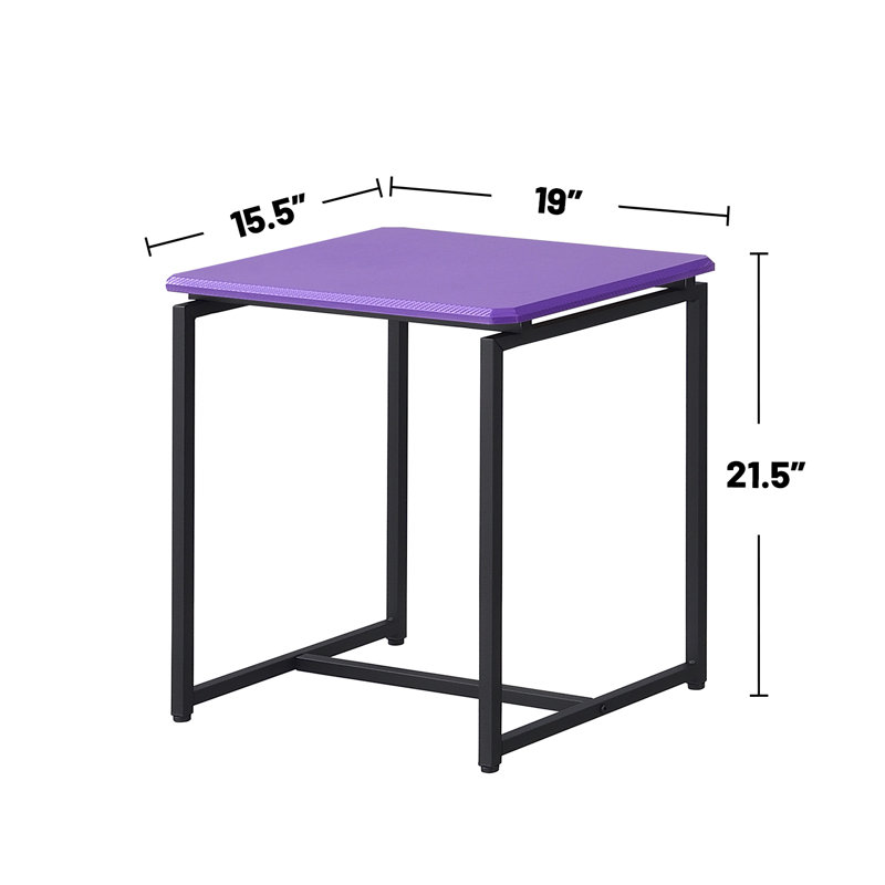 Ensemble de tables basses 3 pièces Raff, Mauve