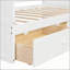 Lit de jour simple à baldaquin en bois avec 2 tiroirs, conception intemporelle et rangement compact pour les chambres modernes