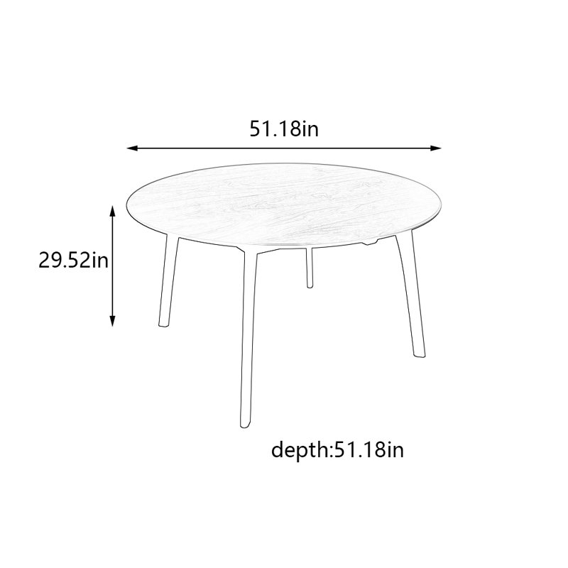 Fenley, H 29,52 po x L 51,18 po x l 51,18 po, Brun