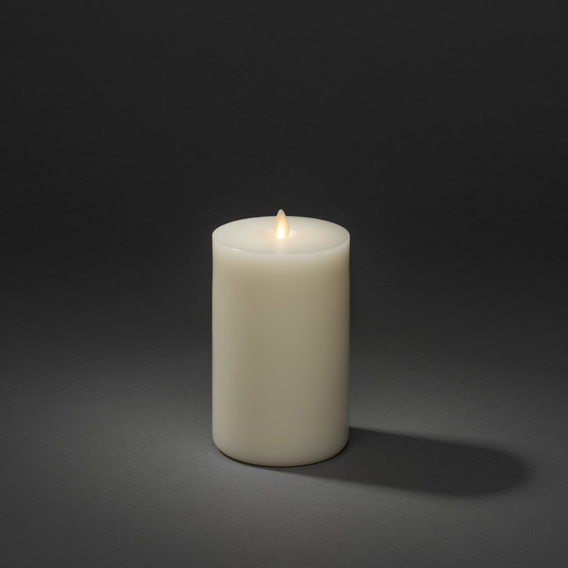 Vanilla Scented Flameless Pillar Candle, 17.7cm x 9.6cm