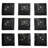 Malosi Black Wood Wall Decor, Set/9